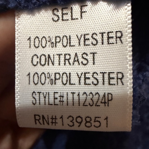 ODDY Navy and White Polka Dot Fleece Jacket - Picture 6 of 7